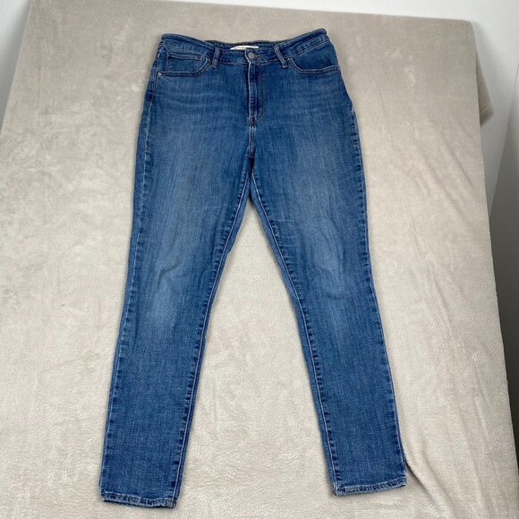 Levis Women's Jeans Size 32 or 32x30 721 High Rise Skinny Medium Wash Denim - Picture 12 of 13